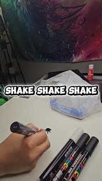 how to activate Posca Paint Markers! #posca #poscapaint #art #artist #poscamarkers acrylic #painting