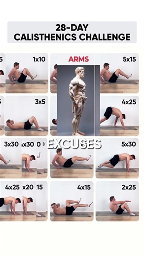 Achieve your goals easily 💪 ✅ Boost muscle strength and endurance ✅ Increase flexibility ✅ Improve balance and posture ✅ Result in decreased joint pain Take test and get personalized workout plan NOW! 👇 | 28 Day Challenge - Calisthenics