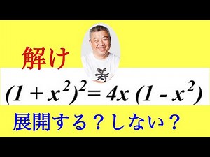 ４次方程式 展開する？しない？