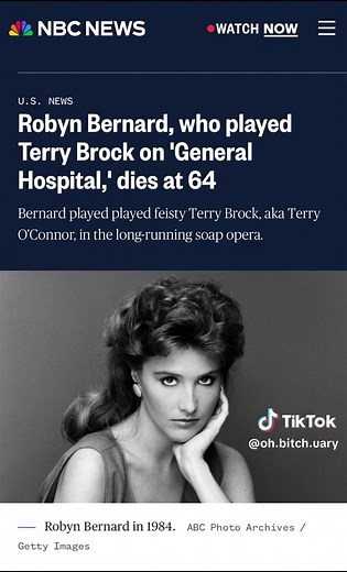 RIP Robyn Bernard #generalhospital #obituary #obituaries