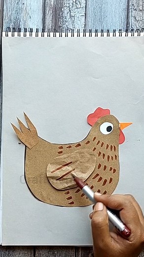 2.5K views · 82 reactions | Easy DIY hen craft using used brown paper bag.Easy to do craft for kids. Please support us by following . #diy #trending #reels #trendingaudio #craft #kids #hen #birdcraft #Craftmerint | Craftmerint | Facebook