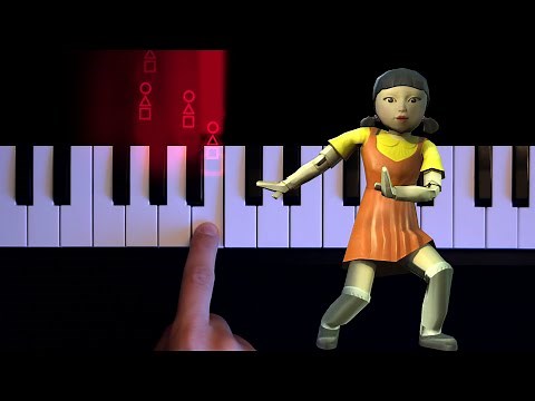Squid Game Main Theme / Way Back then / ONE FINGER piano tutorial