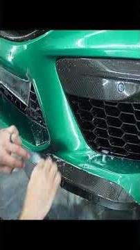 Squeegeeing PPF on a BMW M8 Bumper #paintprotectionfilm #ppf #clearbra