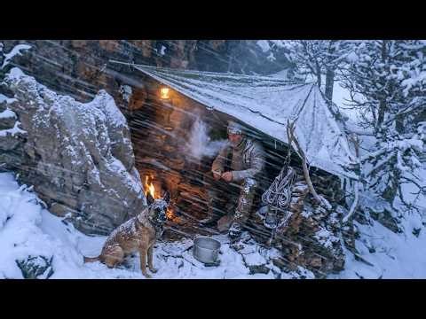 Alone in a Brutal Snowstorm with My Dogs | The Most Intense Blizzard Ever