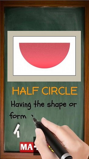 What is a Half Circle? | Simple Math Definition in 30 Seconds | MATHalino123