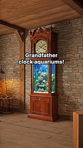 I never knew I needed a grandfather clock aquarium until just now! 👏👏 #interiordesign #aquarium #fishkeeping #tiktokmademebuyit | Inspiring Designs