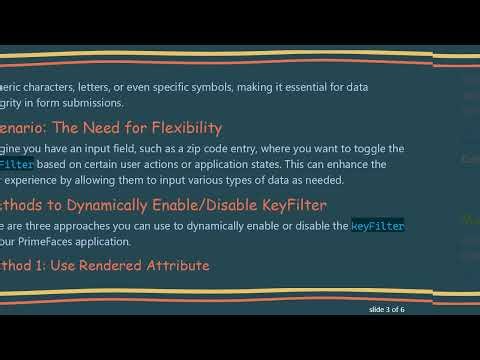 How to Enable or Disable PrimeFaces KeyFilter Dynamically