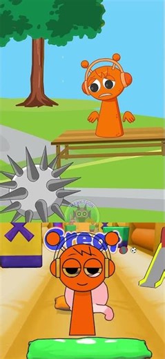 Oren Always Explodes The Ball ⚽️ |Tiles Hop Style #shorts #animation #sprunki