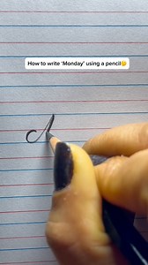 296K views · 2K reactions | How To Write ‘Monday’ Using A Pencil樂. ....