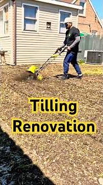 Full Lawn Renovation🔥 (Tilling + Leveling + Seeding) #lawnrenovation #lawncare #chicagolawn