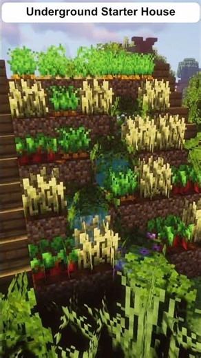 Minecraft Overgrown Starter House | Lush Nature Inspiration #shorts