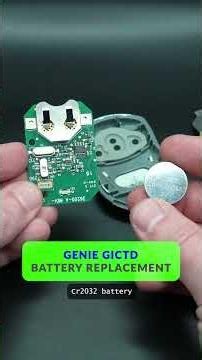 Genie GICTD Remote Battery Change