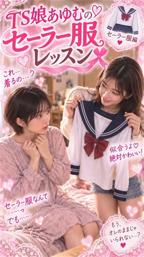TS娘あゆむのオンナノコレッスン・セーラー服編 【女体化、tsf、女装】