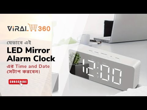 How to Use LED Mirror #AlarmClock | Time, Date & Alarm Setup Tutorial (Loud Alarm) | Viral Store360