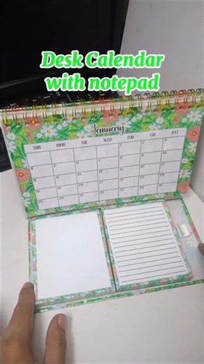 Desk Calendar with Notepad #deskcalendar #notepad #calendar