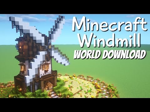 How to Build a Windmill in Minecraft: Medieval Windmill Tutorial with WORLD DOWNLOAD (2020)