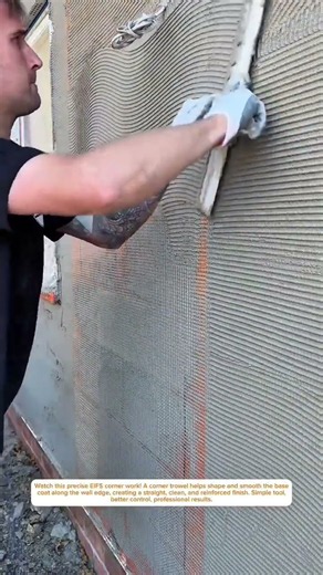 Perfect EIFS Corners Made Easy with a Corner Trowel for a Clean Finish #EIFS #Stucco #Construction