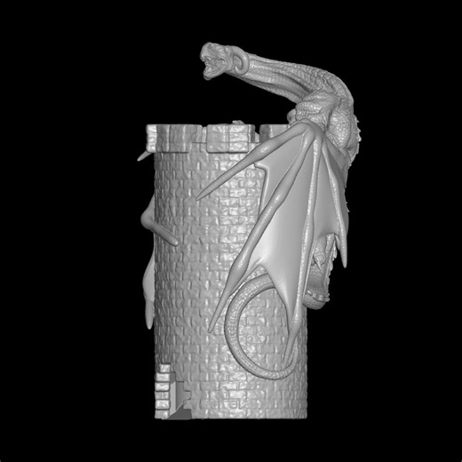 Wyvern Dragon Dice Tower STL File: 3D Printing Dnd Model - Etsy