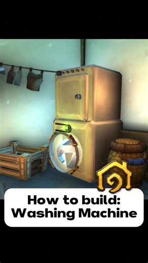 How to build Washing Machine In Housing WoW ✨ #WorldOfWarcraft #WoWHousing #PlayerHousing