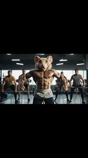 💪 Tiny Mouse, BIG Gains – Bodybuilder Mode! 🐭🏋️‍♂️