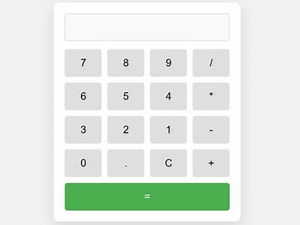 I will build a responsive calculator app with HTML, CSS, and JavaScript
