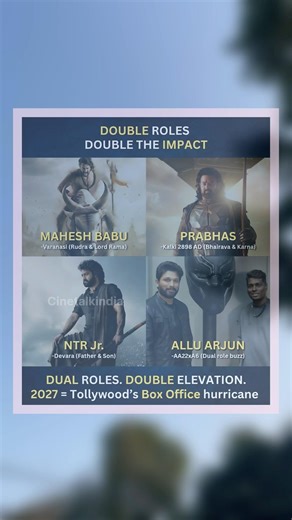 2027 Tollywood Double Role Storm 🔥 Mahesh Babu | Prabhas | NTR Jr | Allu Arjun Double Impact 💥