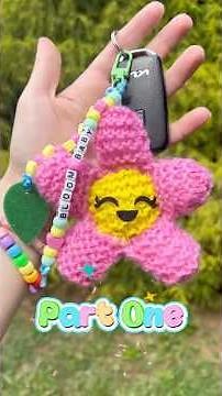 Let’s turn “Bloom” Itty Bitty Knit Kit into a keychain! PART ONE 🌸✨
