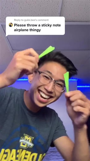 Throwing Paper Dart with Notes in School - TikTok Video