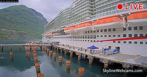 【LIVE】 Kamera na żywo Port wycieczkowy Geirangerfjord – Norwegia | SkylineWebcams