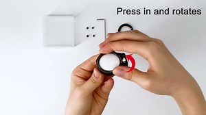 AirTag Holder Case- Aluminum Alloy Keychain for Apple AirTag Tracker (Gold)