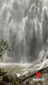 Mount Coolum turns into waterfalls: Locals have braved heavy rain on the Sunshine Coast to check out this spectacular sight. "It was too good to miss! We just had to get out in the rain and go and look for ourselves." www.7NEWS.com.au #MountCoolum #7NEWS | 7NEWS Brisbane