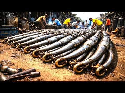 A Rarely Seen Process | Pakistani Workshop Builds Exhausts from Zero - ‪@wonderingskills1‬