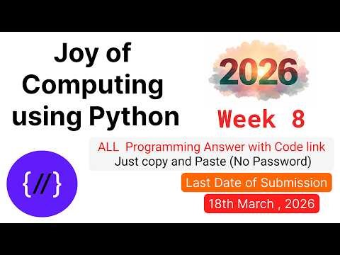 NPTEL Joy of Computing Using Python Week 8 🔥 All Programming Solutions + Code Link (2026)