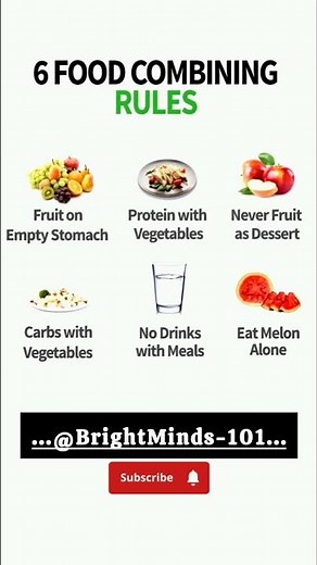 6 Food Combining Rules for Better Digestion & Health 🍽️💪#food #healthylifestyle #healthyfood #viral