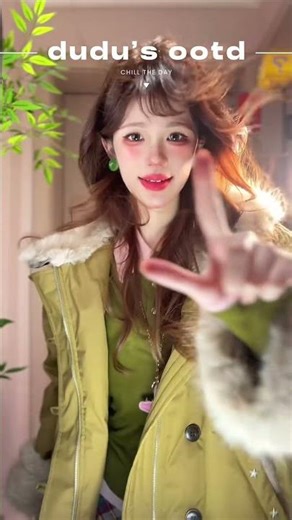 Retro Winter Girl Outfit 🌿❄️#ootd
