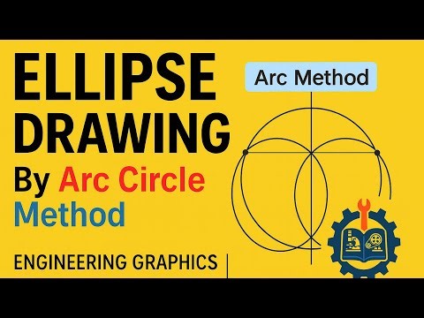 Ellipse Drawing by Arc of Circle Method | MSBTE#ellipse #engineering #engineeringgraphics#diploma