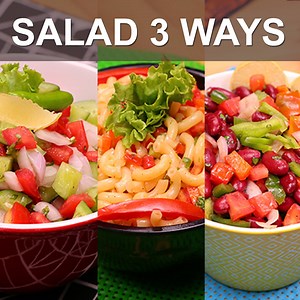 Salad 3 Ways, specially made for people on diet :) Complete Recipe: https://goo.gl/68xKQK Download Mobile App: goo.gl/tXAXi4 #SooperChef #Salad3Ways | SuperChef