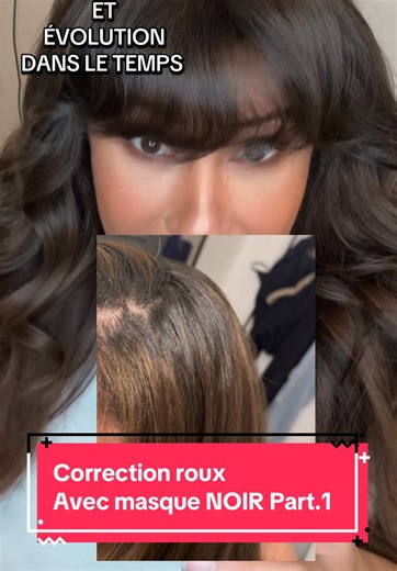 Réponse à @sohayfa Allez je suis votre cobaye du jour. On test ensemble le masque Noir sur cheveux roux 👩‍🦰 , première étape …