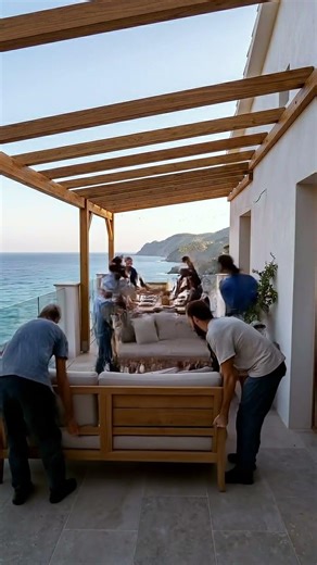 Abandone Patio → Luxury Coastal Terrace | Cinematic Renovation Transformation #interiordesign