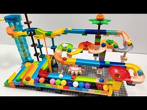 Ultimate LEGO DUPLO Color Slide Marble Run | Spiral Bowl + Speed Track + ASMR