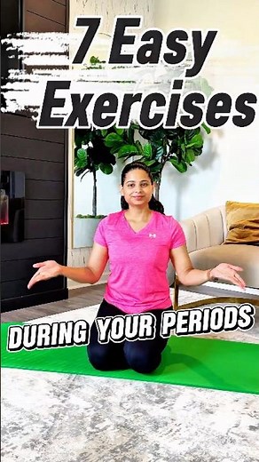 7 Easy Exercises During Periods 🌸 | Reduce Cramps & Feel Better | #PeriodWorkout#PeriodCrampsRelief