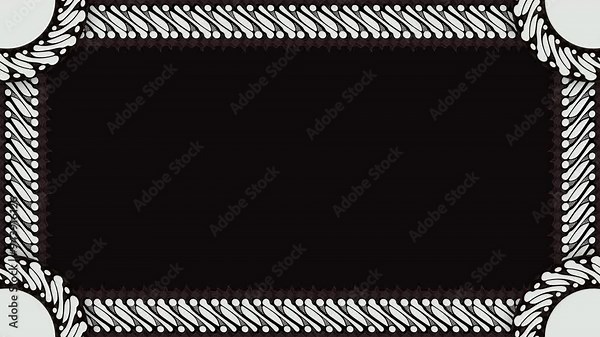 Ethnic vintage layout looping animation background for Indonesian tourism festival