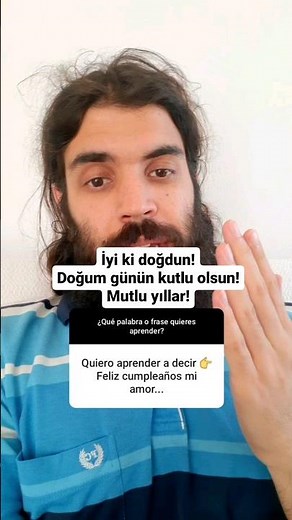 3 MANERAS DE DECIR FELIZ CUMPLEAÑOS EN TURCO🇹🇷 #shorts