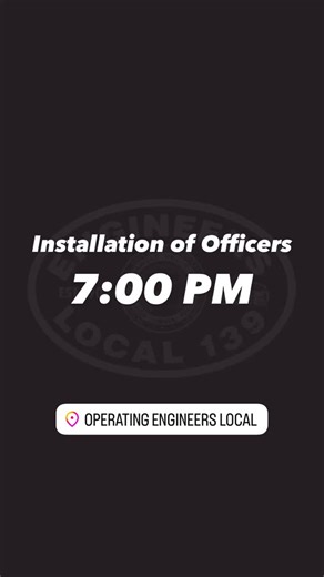 IUOE Local 139 Wisconsin on Instagram: "Join us to commemorate the event as IUOE General President John L. Downey swears in Local 139’s officers for a three-year term. APPLETON UNION HALL WEDNESDAY, SEPTEMBER 3, 7:00 PM 5191 Abitz Road Appleton, WI 54914"