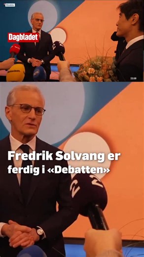 Dagbladet | Snipp snapp snute, der var Fredrik Solvangs tid som programleder for «Debatten» ute ❤️ | Instagram