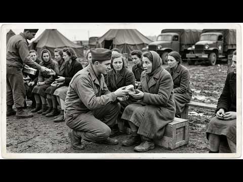 “Take It Slowly” — German Women POWs Shocked When U.S. Soldiers Hand-Fed Them