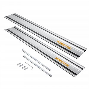 Reviews for ‎POWERTEC 110 in. Aluminum Guide Rail Joining Set for Makita or Festool Track Saws (2x55 in. Guided Rails) with Rail Connectors | Pg 1 - The Home Depot