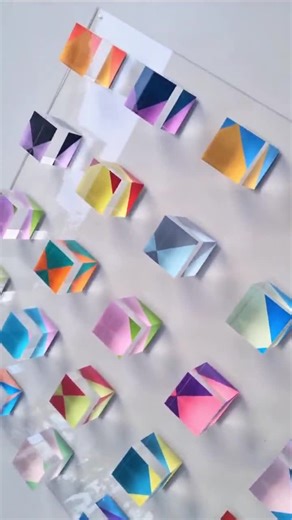 Large Wall Art. 3d Installation, Hand Painted Acrylic Cubes. Geometric Wall Sculpture. Bold Translucid Cube Decor. Choose Your Colors! - Etsy