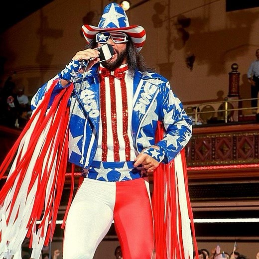 Inspired by WWE Macho Man Randy Savage Leather Cosplay Biker Jacket USA Flag Fringe Costume for Independence Day or Wrestling Events - Etsy