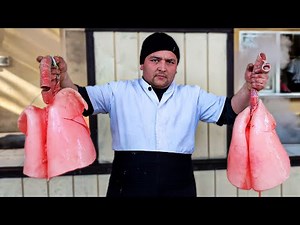 Bizzare meal from sheep's lung l worthy for watching